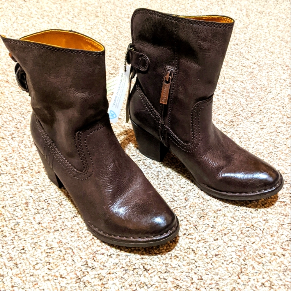 Bussola Woodville Brown Leather boots size 36 NEW